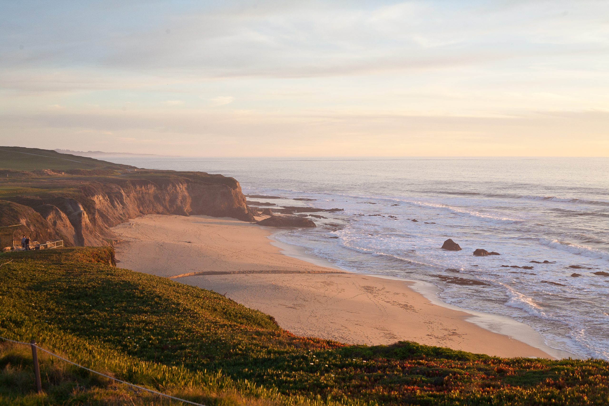 Sunset at Manhattan Beach, Half Moon Bay, California